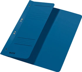 Leitz Ösen Schnellhefter für kaufmännische Heftung mit 1/2 Vorderdeckel, A4, blau, 50er-Pack