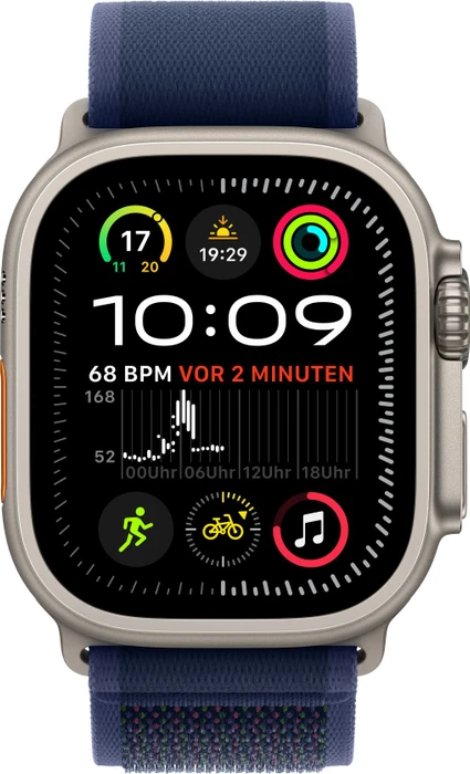 Apple Trail Loop M/L für Apple Watch Ultra (49mm) blau/titan natur