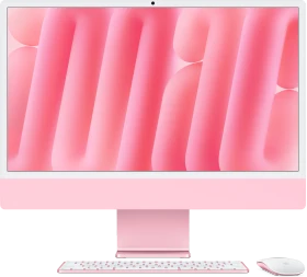 Apple iMac 24", Pink, M4 - 8 Core CPU / 8 Core GPU, 16GB RAM, 256GB SSD [2024] (MWUG3D/A / Z1E6)