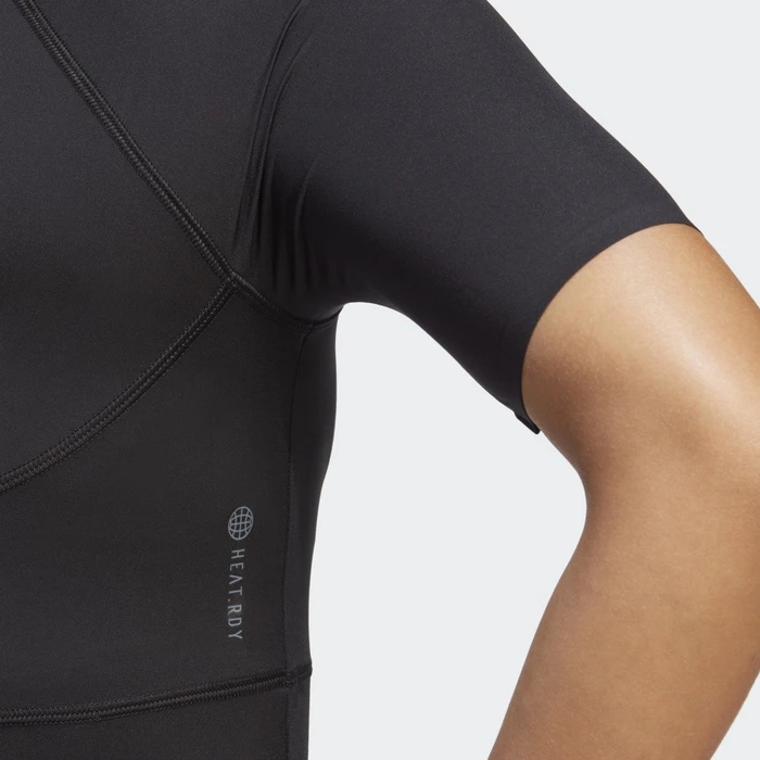 adidas Tailored HIIT Heat.RDY Training Crop Funktionsshirt kurzarm schwarz (Damen)