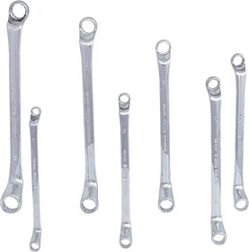 KS Tools CHROMEplus Doppelringschlüssel Schraubenschlüsselsatz inkl. Tasche, 7-tlg.