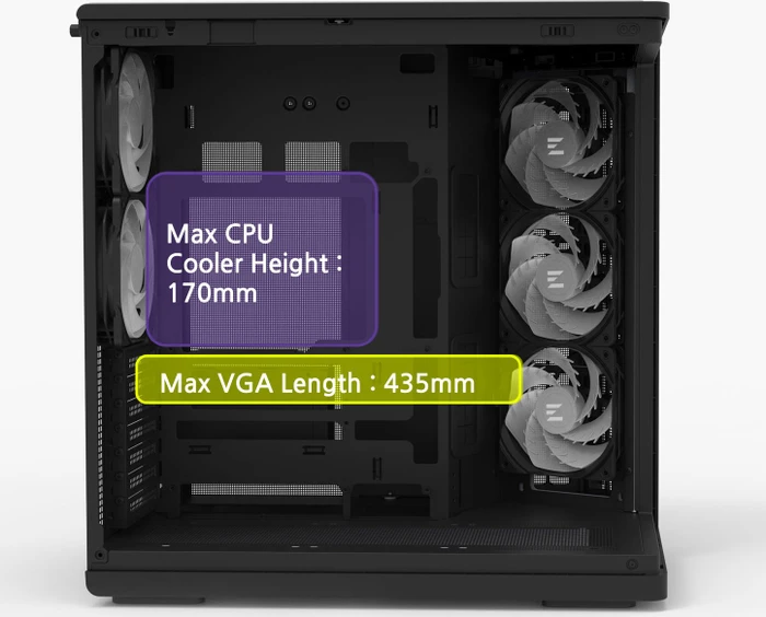Zalman P60 Black, Glasfenster