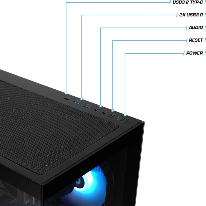 Thermaltake FTW V270, Black, Ryzen 7 9700X, 32GB RAM, 1TB SSD, GeForce RTX 5070