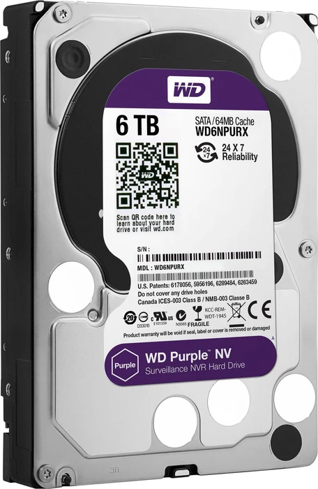 Western Digital WD Purple NV 6TB, 24/7, 512e / 3.5" / SATA 6Gb/s
