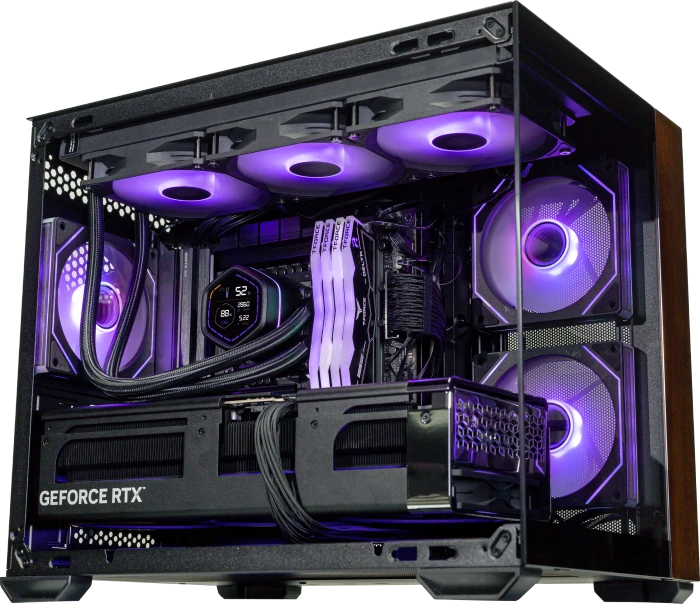 Cooler Master Elite 481 Wood Black, schwarz/braun, Glasfenster