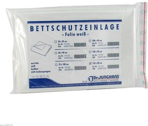 Dr. Junghans Medical Folie Bettschutzeinlage, 90x150cm, 1 Stück