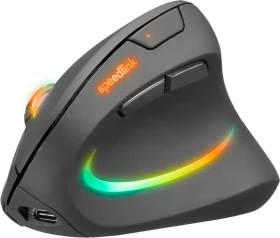 Speedlink Piavo Pro Vertical Wireless Mouse Rubber Black, schwarz, USB (SL-630026-BK)