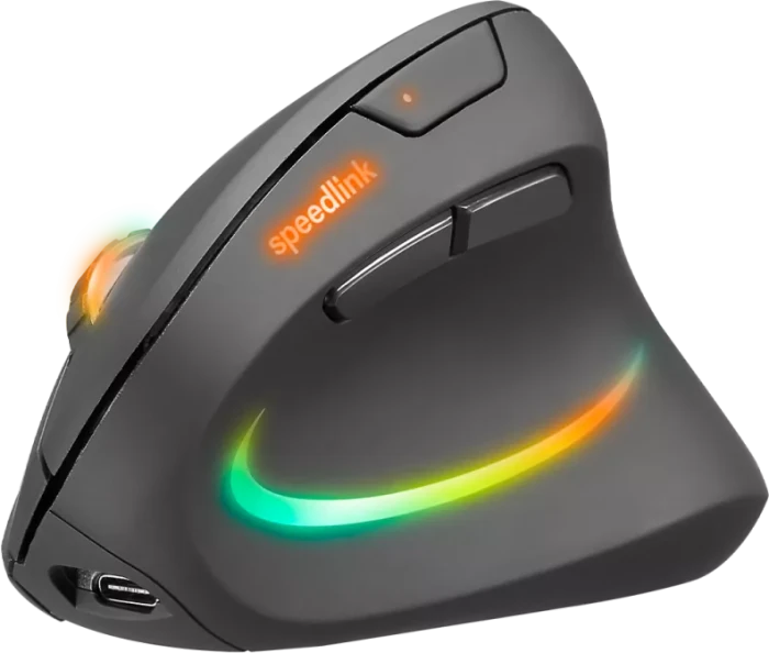 Speedlink Piavo Pro Vertical Wireless Mouse Rubber Black, schwarz, USB