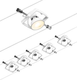 Paulmann CorDuo Mac II Basisset Seilsystem Spot GU5.3 weiß, 5 Stück