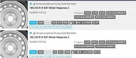 Dunlop Winter Response 2 185/60 R15 84T