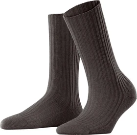 Falke Cosy Wool Boot Socken dark brown (Damen)