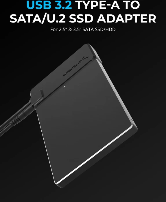 Sabrent USB 3.2 Type-A to SATA/U.2 SSD Adapter