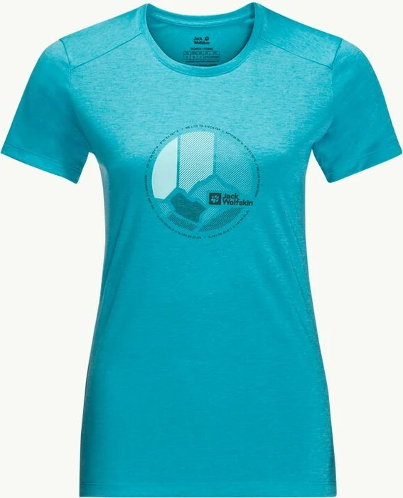 Jack Wolfskin Crosstrail Graphic Funktionsshirt kurzarm scuba (Damen)