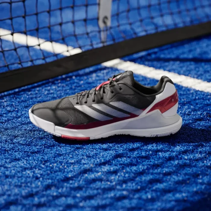 adidas Crazyquick Padel core black/silver metallic/lucid red (Herren)