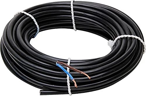 Kopp Schlauchleitung H03VV-F 2×0,75mm², 2-adrig, 10m Ring, schwarz