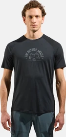 Odlo Ride 365 Performance Wool 130 Funktionsshirt kurzarm black melange (Herren)