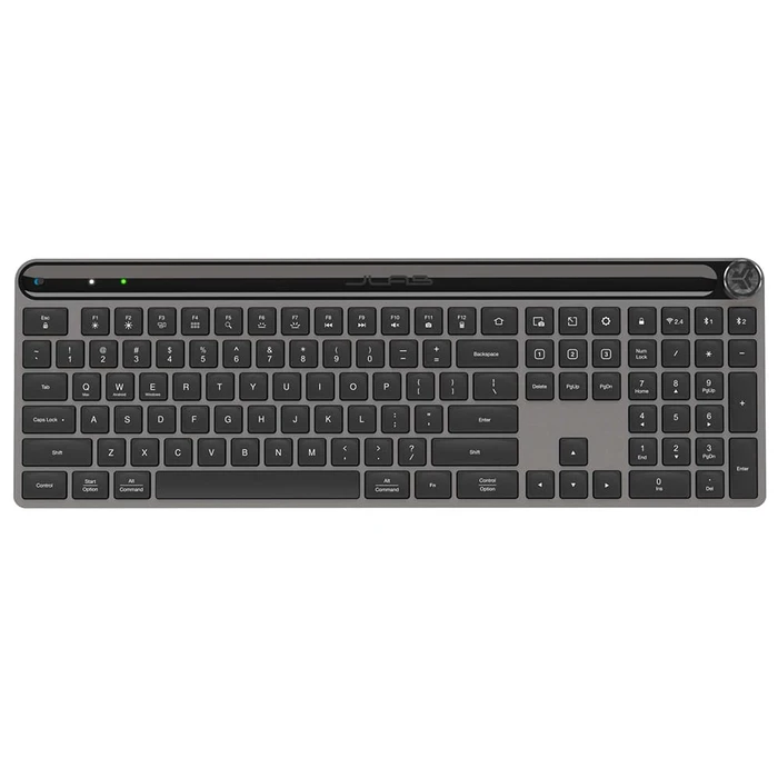 JLab Epic Wireless Keyboard, schwarz, LEDs weiß, USB/Bluetooth, DE