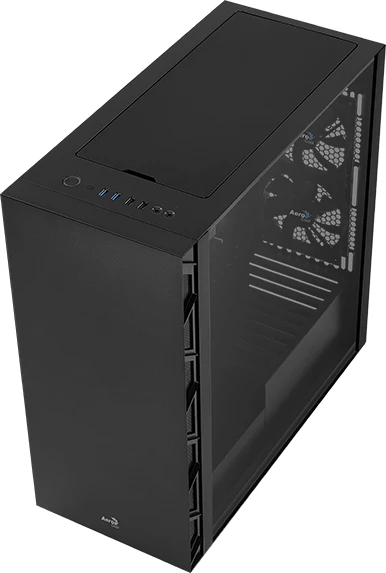 AeroCool Flo, schwarz, Glasfenster