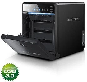Fantec QB-35US3 schwarz, USB-B 3.0/eSATA