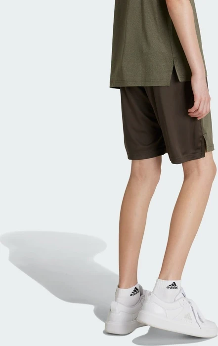 adidas Training Aeroready Heather Trainingshose kurz shadow olive/tent green/reflective silver (Junior)