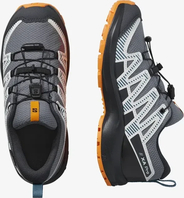 Salomon XA Pro V8 Waterproof grisaille/dark blue/turmeric (Junior)