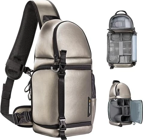 K&F Concept Urban Wander 02 10L Sling Crossbody eisengrau