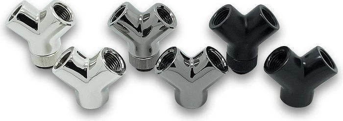 EK Water Blocks EK-AF Y-Splitter 2F 1M G1/4", schwarz