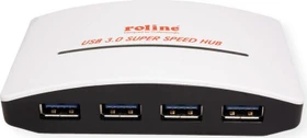 Roline / Secomp USB-Hub, 4x USB-A 3.0, USB-B 3.0 [Stecker] (14.02.5027)