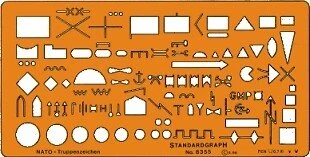 Schneider Standardgraph Truppenzeichen NATO Schablone, orange