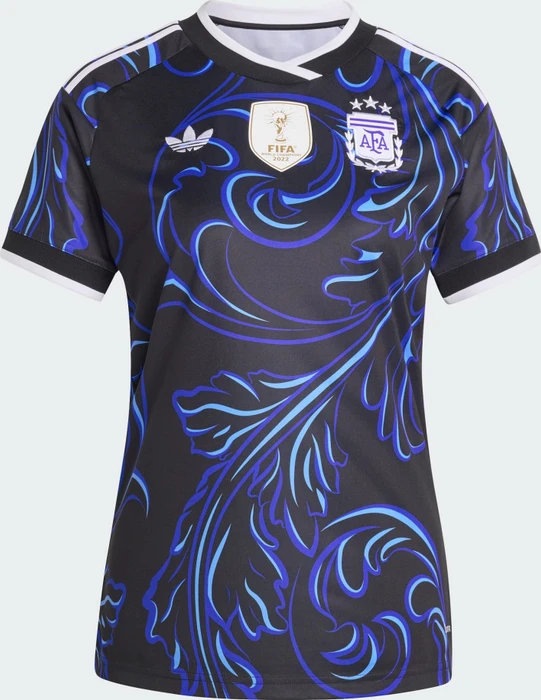 adidas FIFA WM 2026 Argentinien Auswärtstrikot kurzarm black/lucid blue/blue burst (Damen)