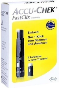 Roche Accu-Chek FastClix Stechhilfe mit 6 Lanzetten
