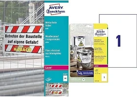 Avery-Zweckform Folie weiß, A4, 100 Blatt