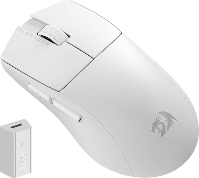 Redragon M916 K1NG Pro 4K Wireless Gaming Mouse weiß, USB/Bluetooth