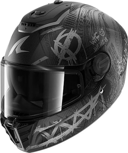 Shark Spartan RS Carbon Shiever matt schwarz/grau/silber