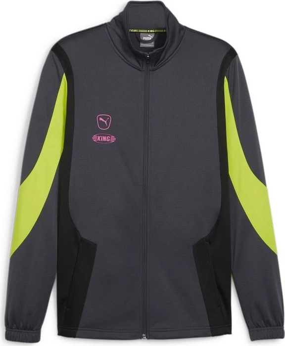 Puma King Pro Fußball Trainingsjacke strong grey/electric lime (Herren)