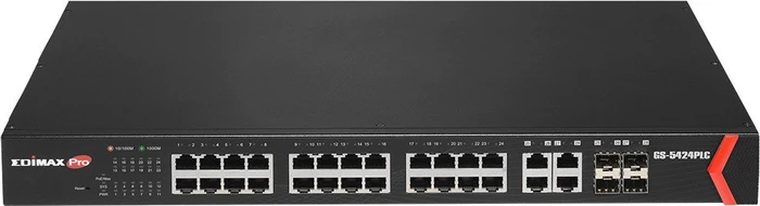 Edimax Pro GS-50 Rackmount Gigabit Smart Switch, 24x RJ-45, 4x RJ-45/SFP, 450W PoE+
