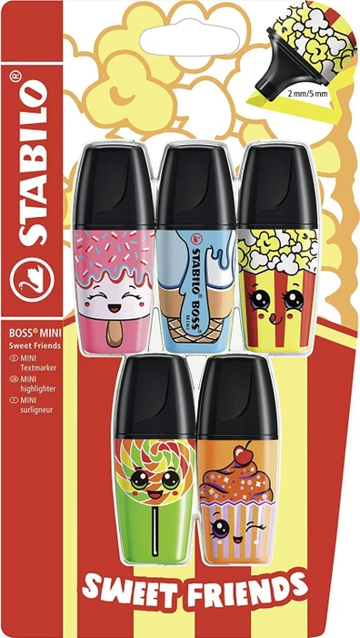 STABILO Boss Mini Sweet Friends sortiert, 5er-Set (07/05-28) – Bild 2 von 12