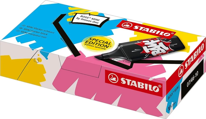 STABILO Boss Mini Snooze One schwarz, 10er-Pack