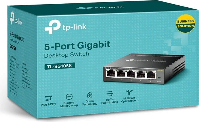 TP-Link TL-SG105S Desktop Gigabit Switch, 5x RJ-45