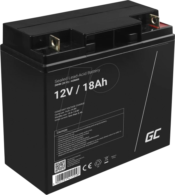 Green Cell AGM Batterie 12V, 18Ah