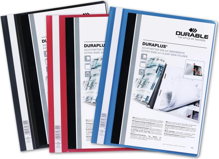 Durable Duraplus Schnellhefter, A4, rot/transparent