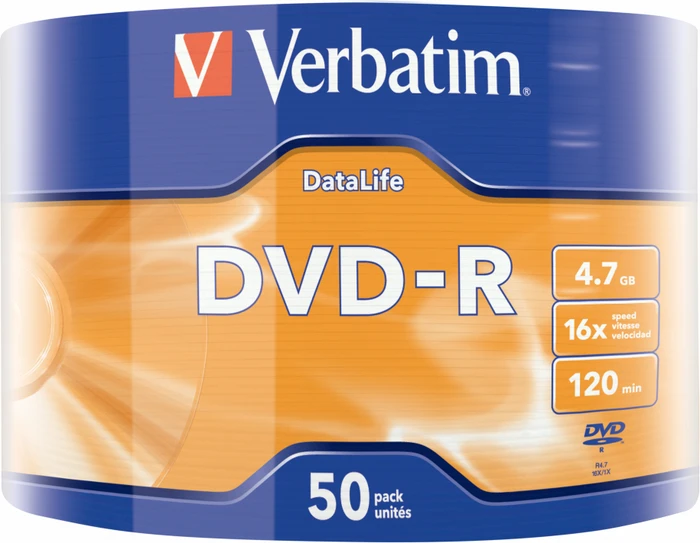 Verbatim DVD-R 4.7GB, 16x, 50er Pack