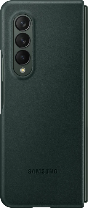 Samsung Leather Cover für Galaxy Z Fold 3 5G grün