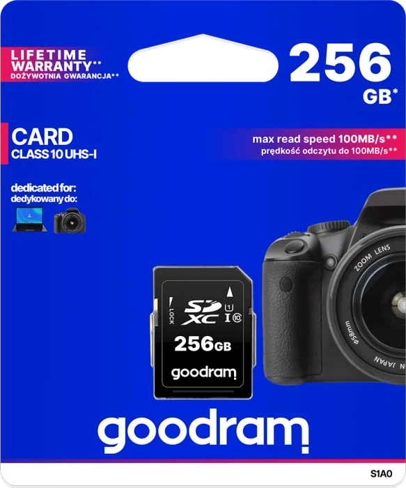 goodram S1A0 R100 256GB, UHS-I, Class 10