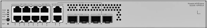 Huawei eKit SME Network eKitEngine S220S Series Desktop Gigabit Managed Switch, 10x RJ-45, 2x SFP, 2x SFP+, 128W PoE+