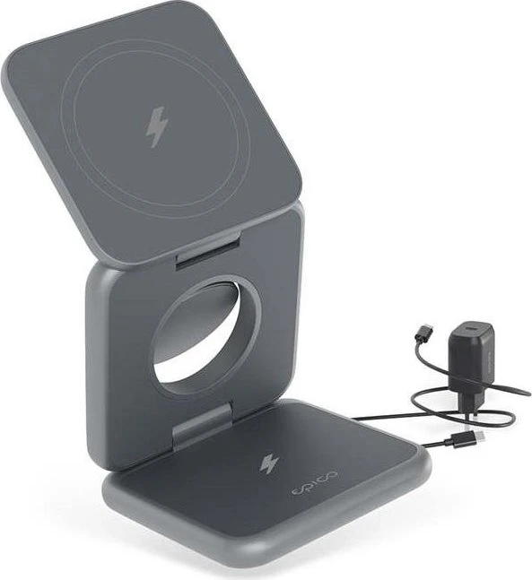 Epico Mag+ Foldable Wireless Charger grau
