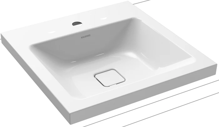 Kaldewei Cono 3076 Aufsatzwaschtisch 50x50x4cm, Perl-Effekt, warm grey 60