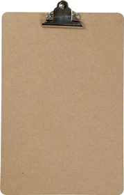 Creativ Company Klemmbrett mit silberner Klemme, A4, braun/silber