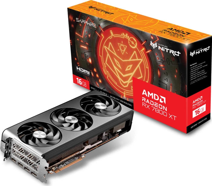 Sapphire Nitro+ Radeon RX 7800 XT, 16GB GDDR6, 2x HDMI, 2x DP, lite retail