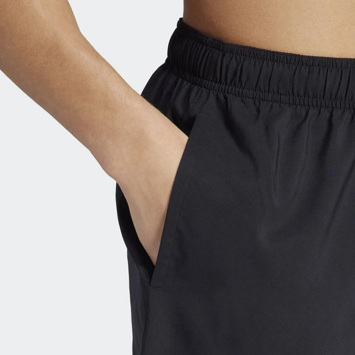 adidas Solid CLX Classic-Length Badeshorts black/lucid lemon (Herren)